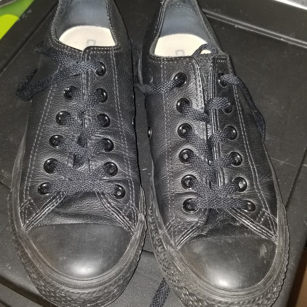 Black Leather Converse